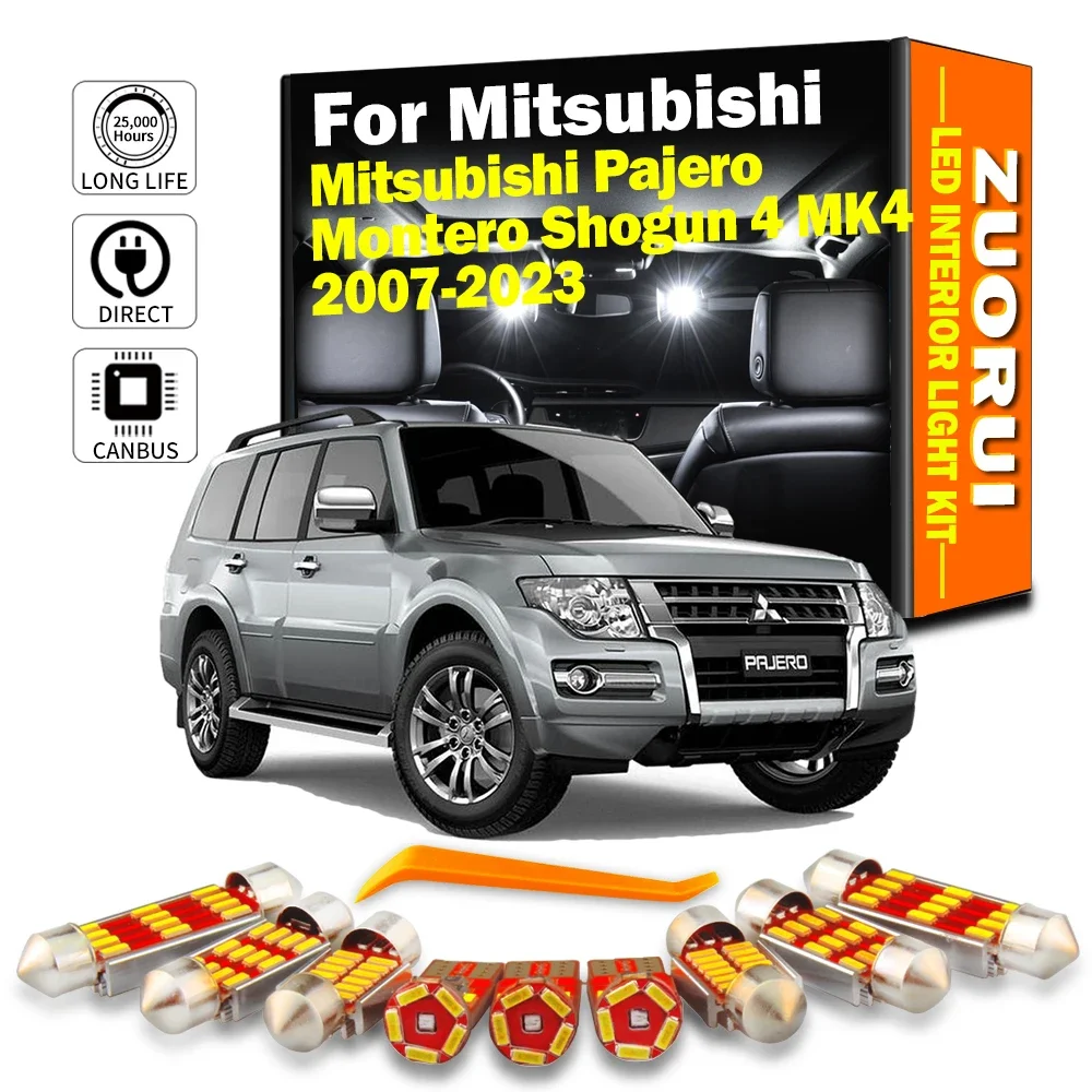

ZUORUI 11Pcs For Mitsubishi Pajero Montero Shogun 4 MK4 2007-2020 2021 2022 2023 Interior LED Bulb Reading Light Kit Accessories