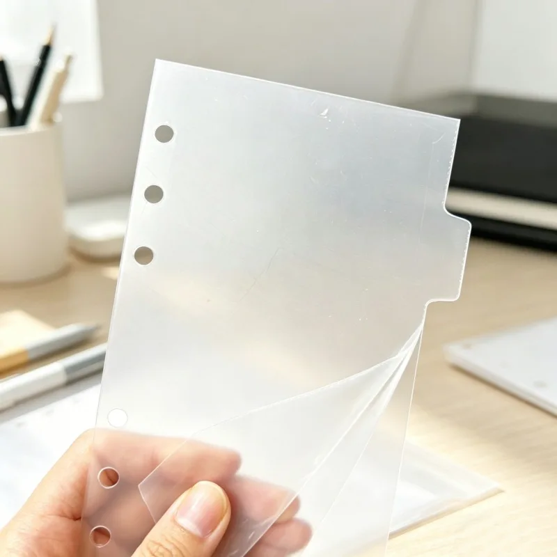 High Transparency Acrylic Divider Pages A5A6 A7 Loose-Leaf Refills A5 Six-Hole Divider Pages for Planner Office Stationery