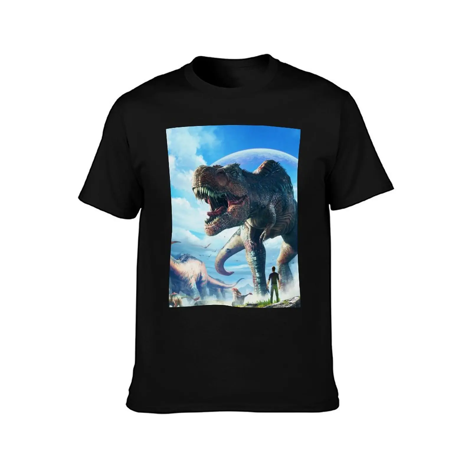 ARK: SURVIVAL EVOLVED T-REX SKY T-Shirt Aesthetic clothing oversizeds clothing for men