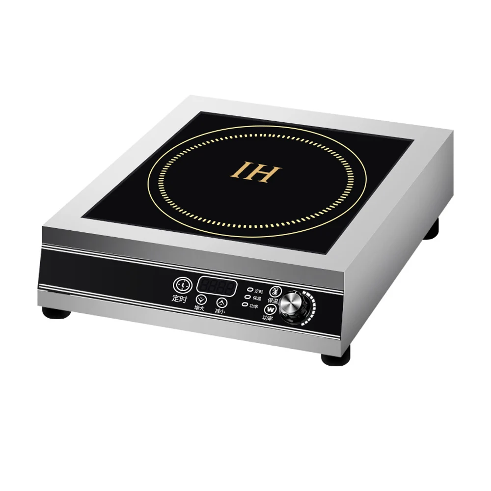 XEOLEO 플랫 디자인 상업용 유도 밥솥 3500W 유도 쿡탑 유도 스토브(시간 온도 조절 기능 포함)