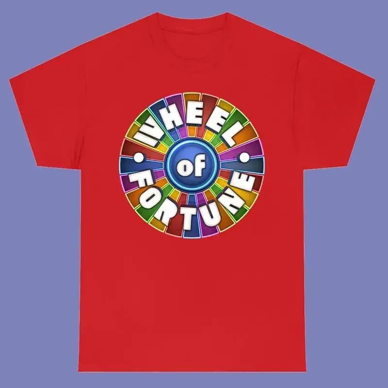 Wheel of Fortune Retro TV Show Men's Red Size S 3XL T shirt