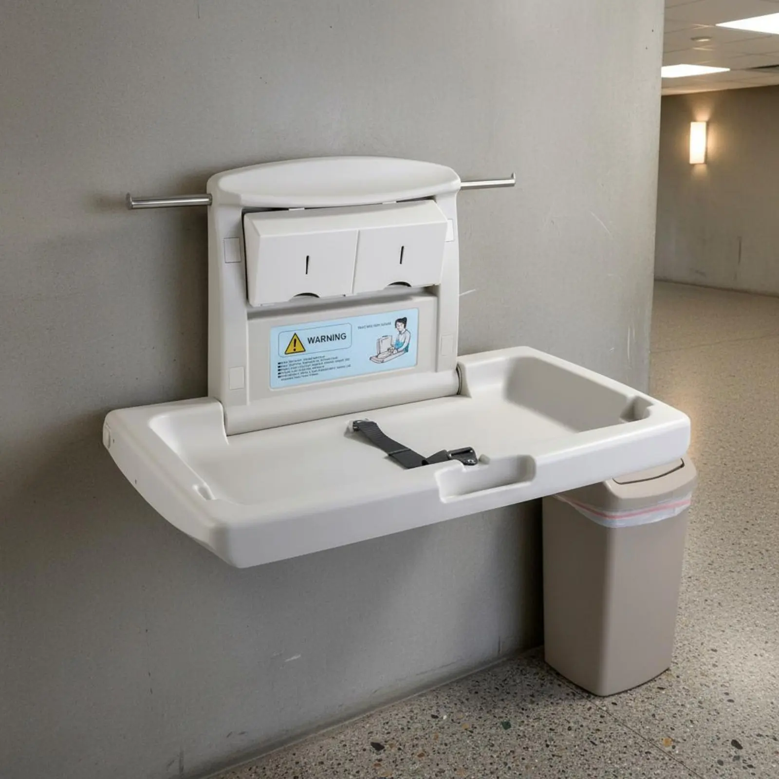 

Wall Mounted Baby Changing Station Multifunctional Foldable Diaper Changing Table Fold down Baby Changer Portable Space Saving