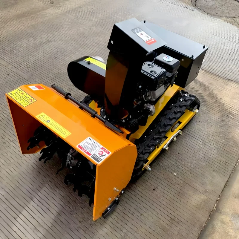 High Top and High Horsepower Tracked Snow Sweeper Road Robot Remote Control Snow Blower Convenient for Winter Cleaning