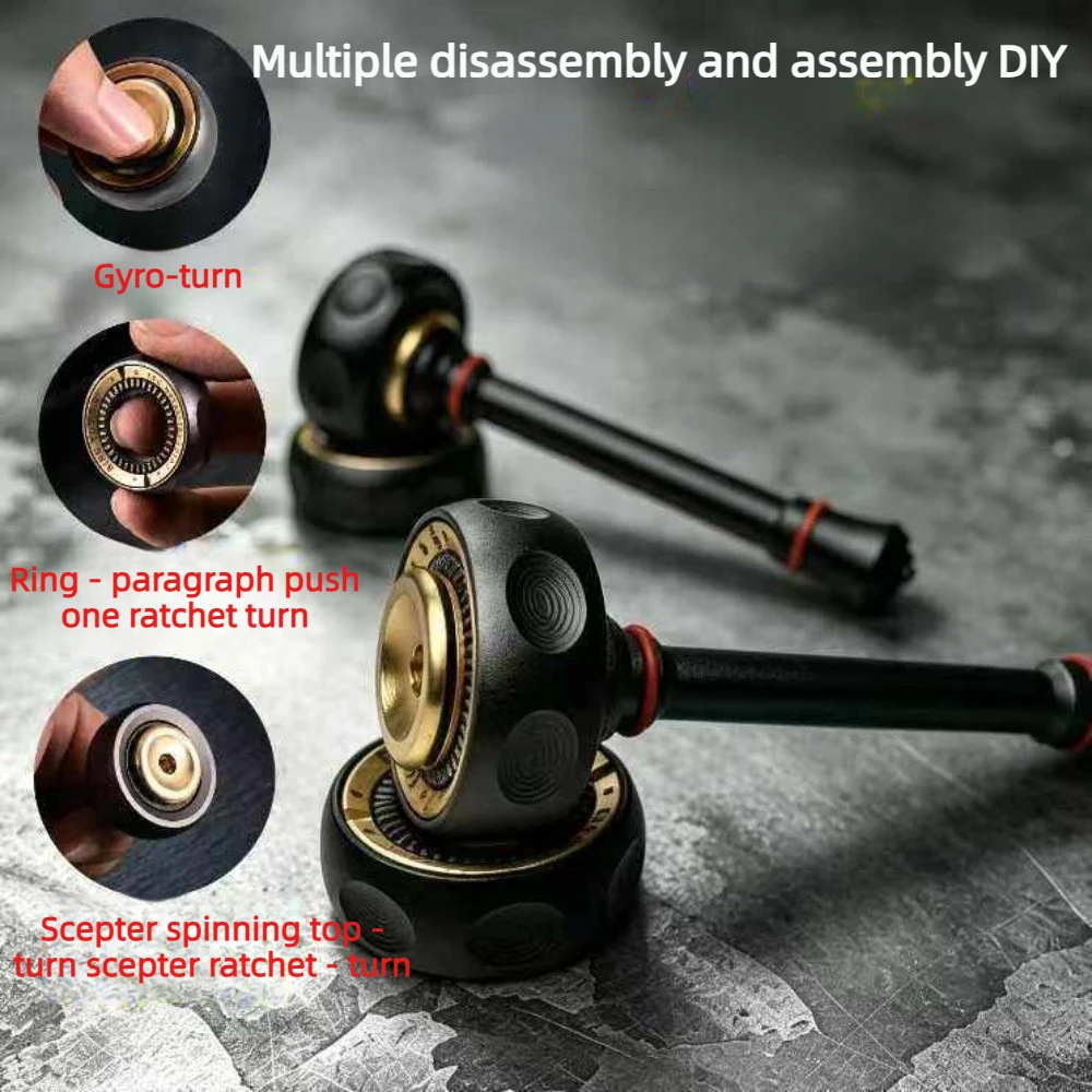 SJYEDC Fingerprint Ring Spinning Wand Top Combination Magnetic Segment Fingertip Spinning Top Decompression Toy