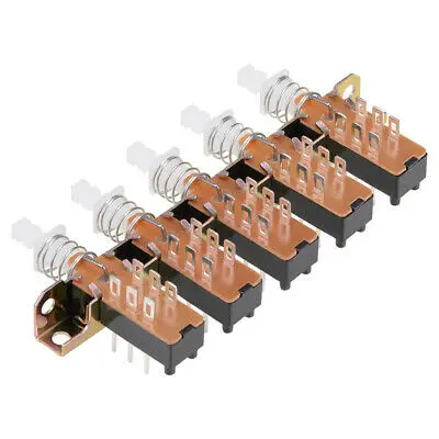 Interlock Drukknop Piano Type Dpdt 6 Pin 5 Rij