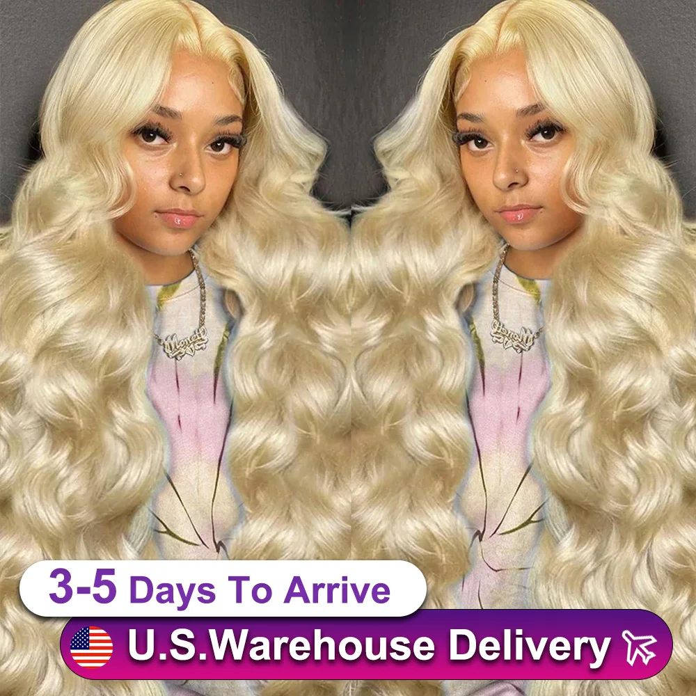 

613 hd lace frontal wig 13x6 Blonde glueless wig Human Hair 180% Density Body Wave Frontal hair humain 100 natural