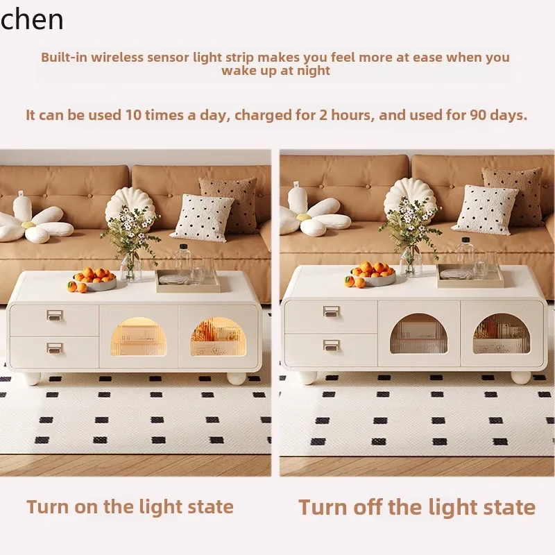 b11-7.2 rounded corner small coffee table household living room tea table small apartment sofa rattan coffee table