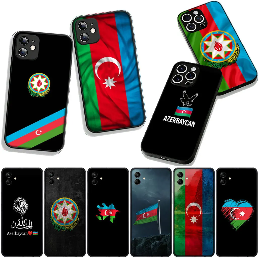 Чехол для телефона Samsung Galaxy S25 S24 S22 S23 FE Ultra Plus S7 Edge A56 A05 A06 A15 A16 A25 A55 с флагом Азербайджану
