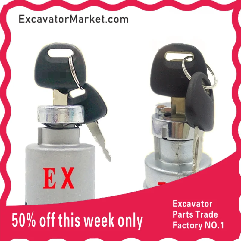 

For Hitachi Zx Ex60/120/200-2/3/5 Start Key Ignition Switch Electric Door Lock Excavator Accessories