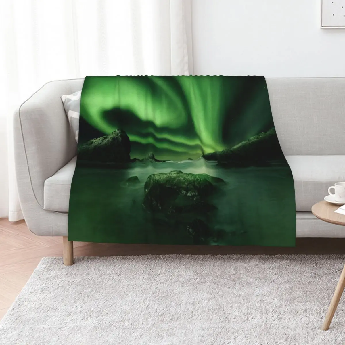 Aurora Northern Lights Reflection Throw Blanket Comforter Stuffeds christmas decoration for babies Retros Tourist Blankets