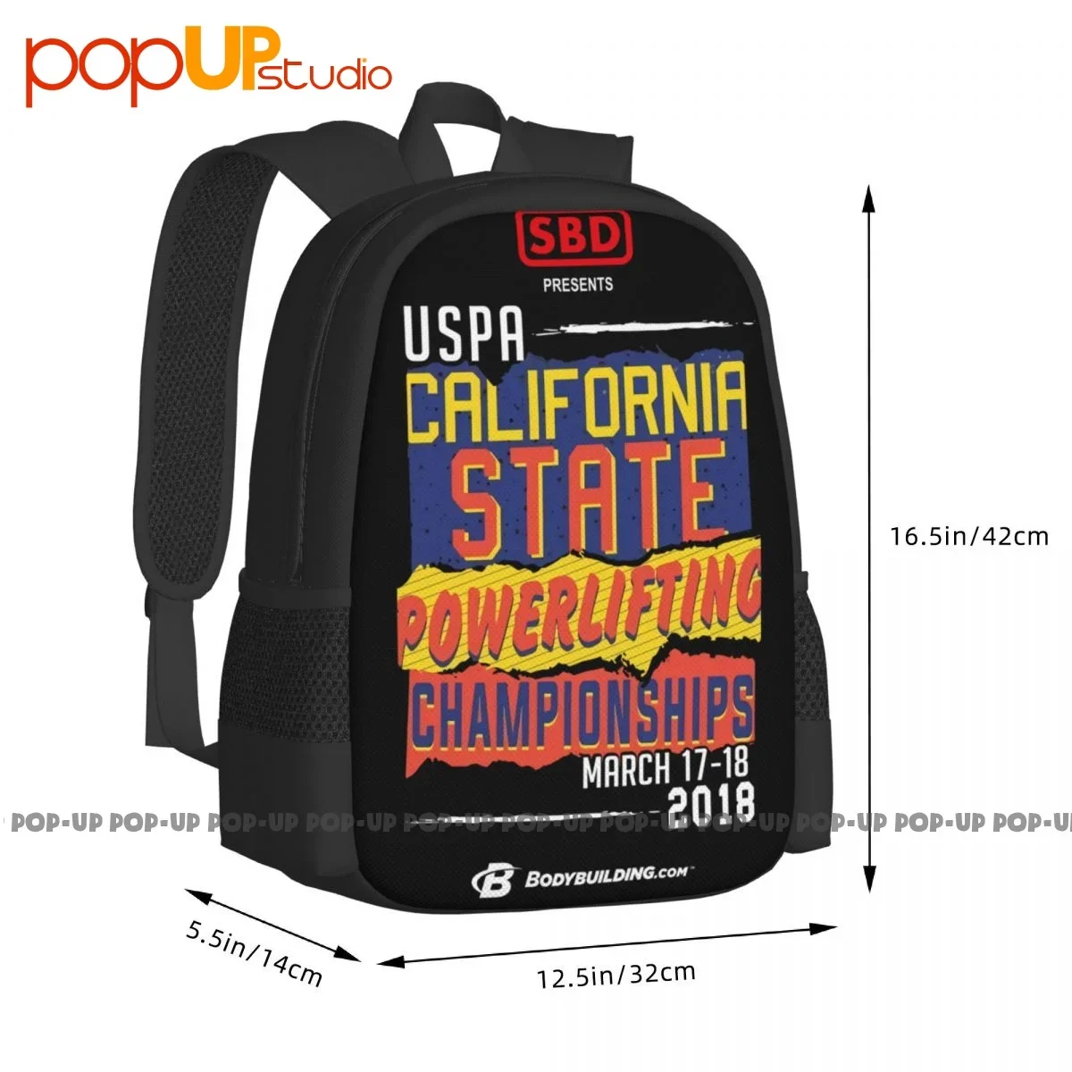 Uspa California State Mens Sbd Powerlifting Championships 2018 Body 420 Backpack Large Capacity Newest Multi-function