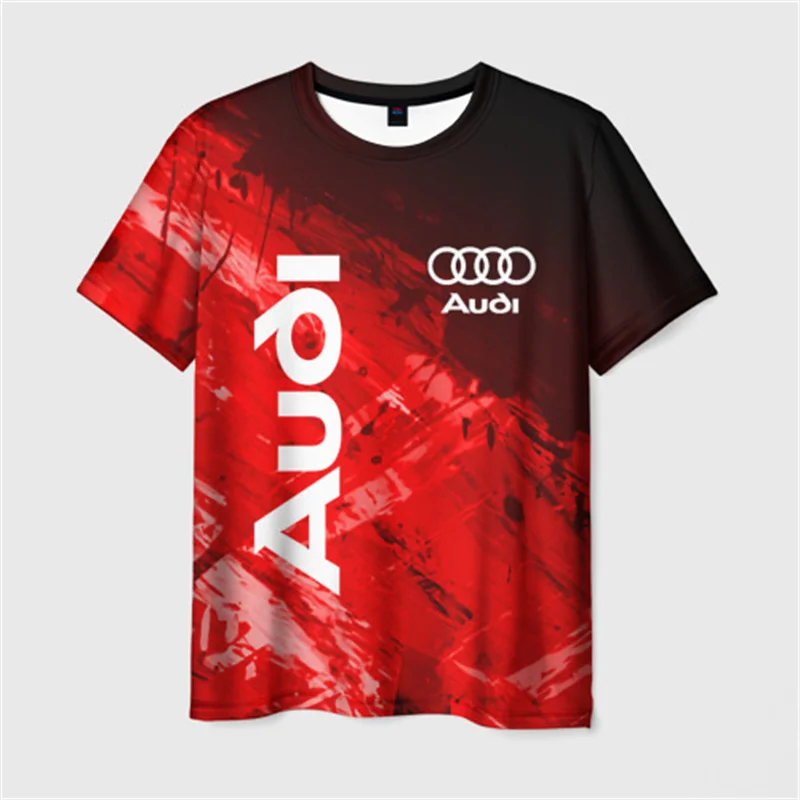 Audi Racing T-shirts Summer New Men's Sports T-shirts Audi RS 3D Printing Street Casual Oversized Men's T-shirts Audi Clothing