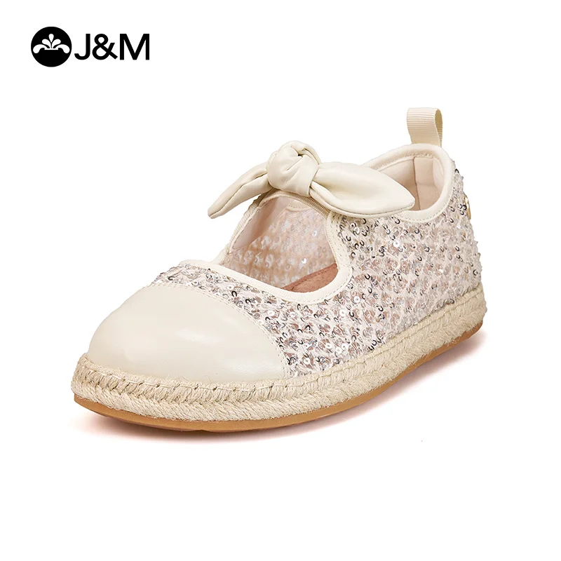 

Обувь J&M, женские лоферы, модная рыбацкая обувь, летняя сетчатая обувь, повседневная обувь без шнуровки, дышащие сандалии с бантом