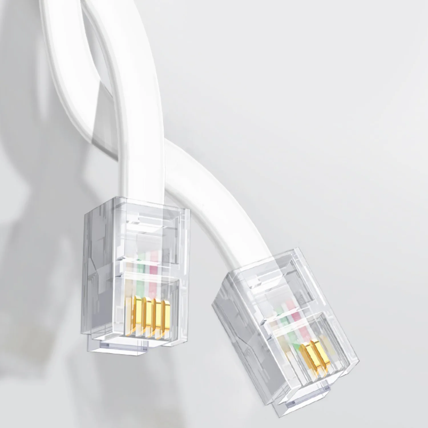 RJ9 to RJ9 Telephone Cable 4P4C Straight Wiring Pinout Telephone Handset Voice Modular Handset Voice Extension Data Cable