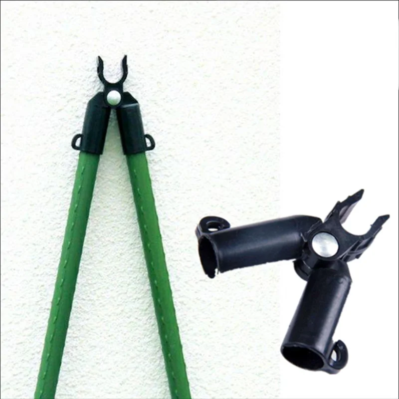 5pcs/lot 16mm Plastic Plant Stakes Connectors Adjustable Greenhouse Bracket Pole Fixed Clamp Gardening Pillar Support Forks