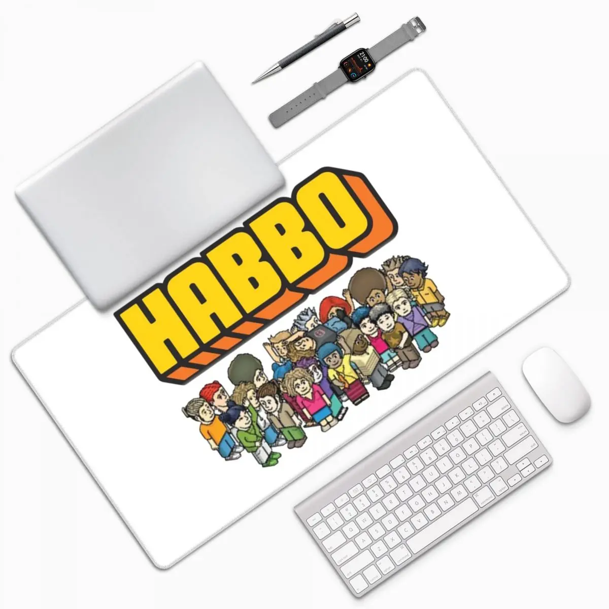 

Game Habbo Hotel Large Mouse Pad Computer Keyboard Mouse Mat Gaming PC Laptop Desk Mat Office Accessories Table Mats