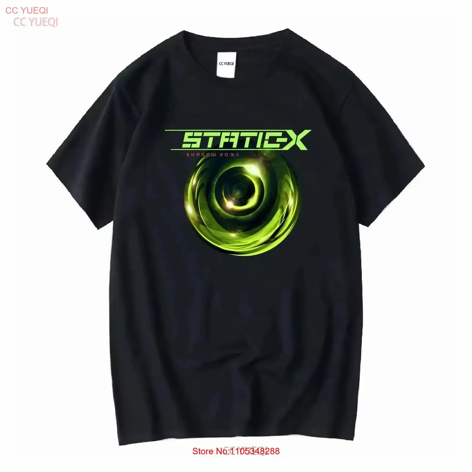 Vtg Static X Band Shadow Zone Heavy Cotton Black S 5XL T Shirt J713 vintage Washed Stylish Breathable Slightly homme vintage