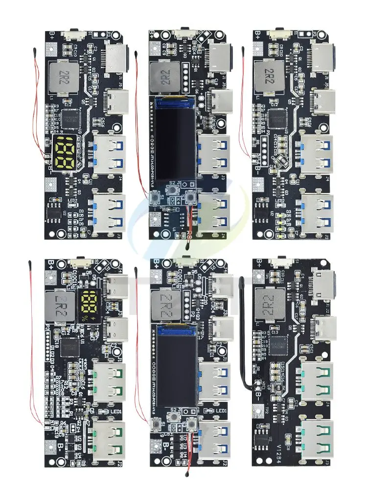 QC 4,0 QC 3,0 LED Dual USB 5V 4,5 A 22,5 W Micro/Typ-C USB Mobile power Bank 18650 Lade Modul Temperatur/Schaltung Schutz