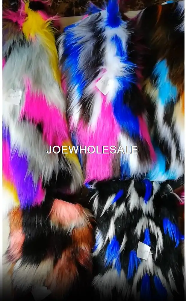 Good quality colors jacquard fox fur,pile 4-5CM long fox fur,sewing material,faux fur fabric,plush fabric