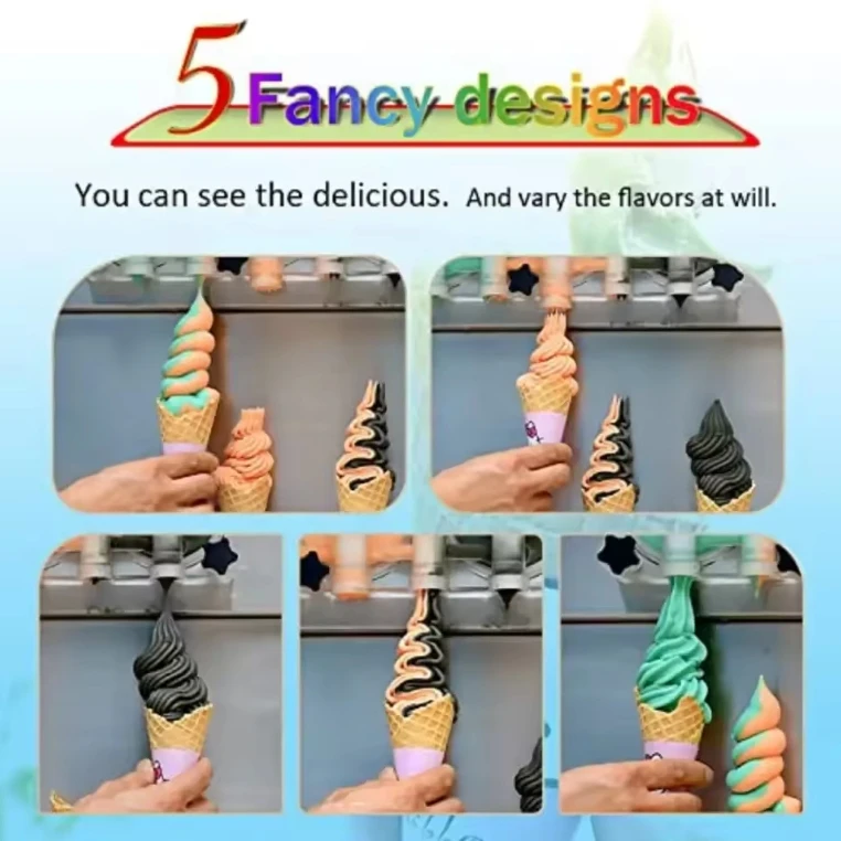 Different Flavor Stainless Steel Frozen Yogurt Machine Commercial Using Ice Machine Price Soft Serve Ice Cream Machine