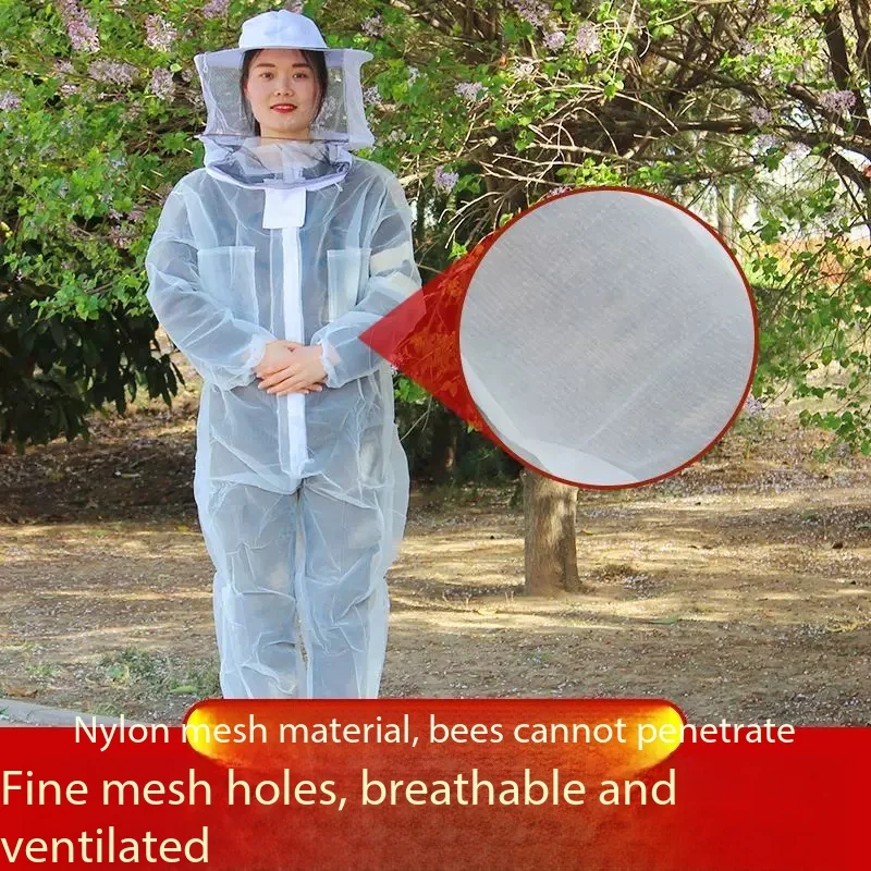 Mesh Hooded Mosquito Proof Suit Outdoor Fishing Adventure Insect Proof Clothing Set Camping Hiking Anti Mosquito Bite Clothes