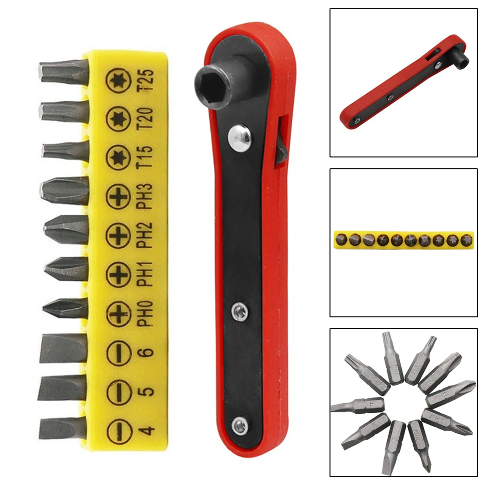 1pc/set Wrench Screwdriver Hand Tools Home Garden Plastic Ratchet Wrench Screwdriver Operate In A Narrow Space