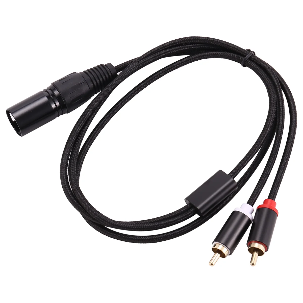 XLR To Dual Audio Cable A1 XLR Male 3 Pin To Dual Male Plug Stereo Audio Cable Amplifier Mixing Plug AV Cable 1M