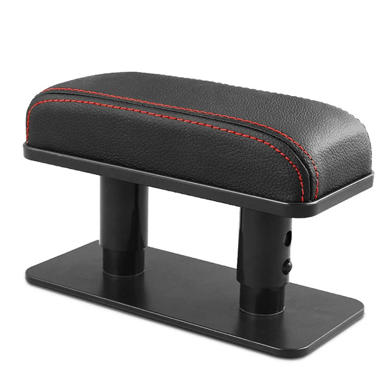 

Car Armrest Left Elbow Bracket Central Right Armrest Box Adjustable Door Armrest Heightening Pad Black+Red