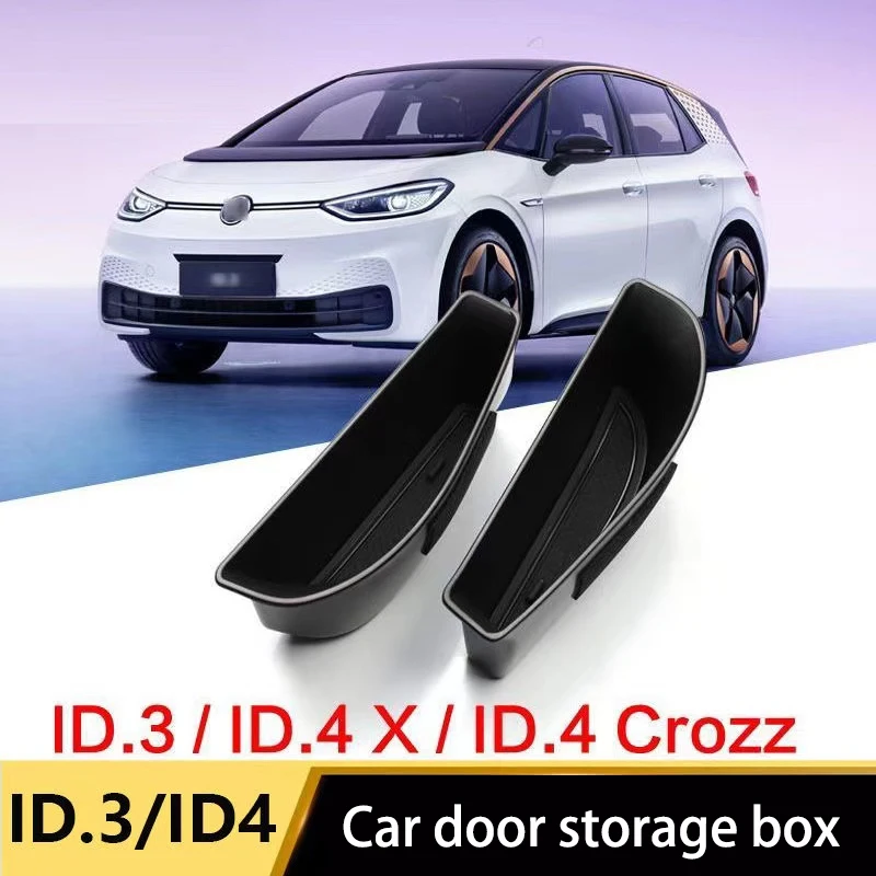 A pair/4PC Car door storage box for VW Volkswagen ID.3 ID.4X ID.4CROZZ ID6 ID.6CROZZ 2021 2022 2023