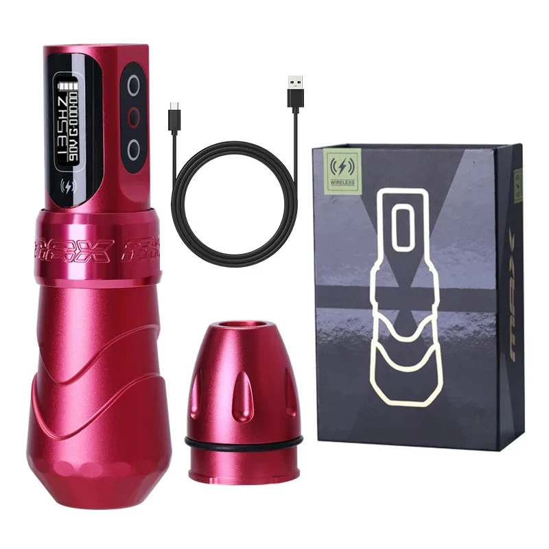 

Машинка для татуировки FLUCK MAX Tattoo Machine Pen с аккумулятором 2400 мАч, ходом 3,5 мм/4,0 мм, безколлекторным мотором и литиевой батареей для тату-мастеров.