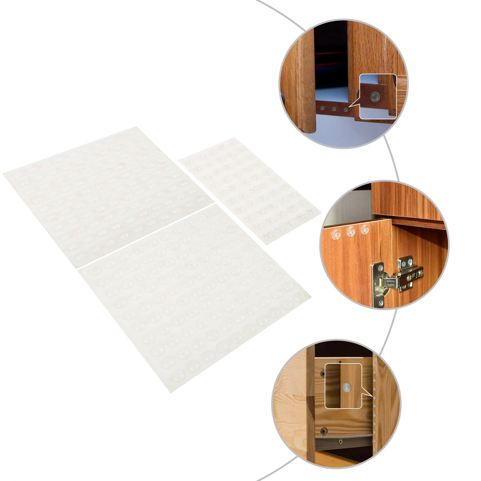 

250pcs Silicone Bumper Pads Clear Adhesive Sound Dampening Cushioning Furniture Protection Anti Collision Pad