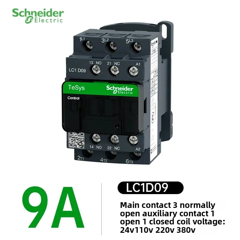 Schneider Contactor 220V AC Three-Pole Contactor 3P 3 Phase 3-Pole 50/60Hz LC1D25 LC1D32 LC1D38 Coil Voltage 24V 110V 220V 380