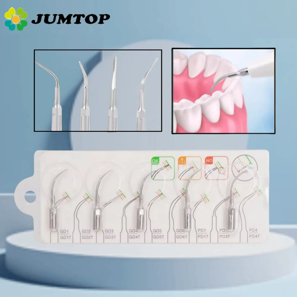Dental Ultrasonic Scaling Tips - Compatible with EMS/WOODPECKER/SATELEC/DTE Ultrasonic Scaler Handpiece Systems