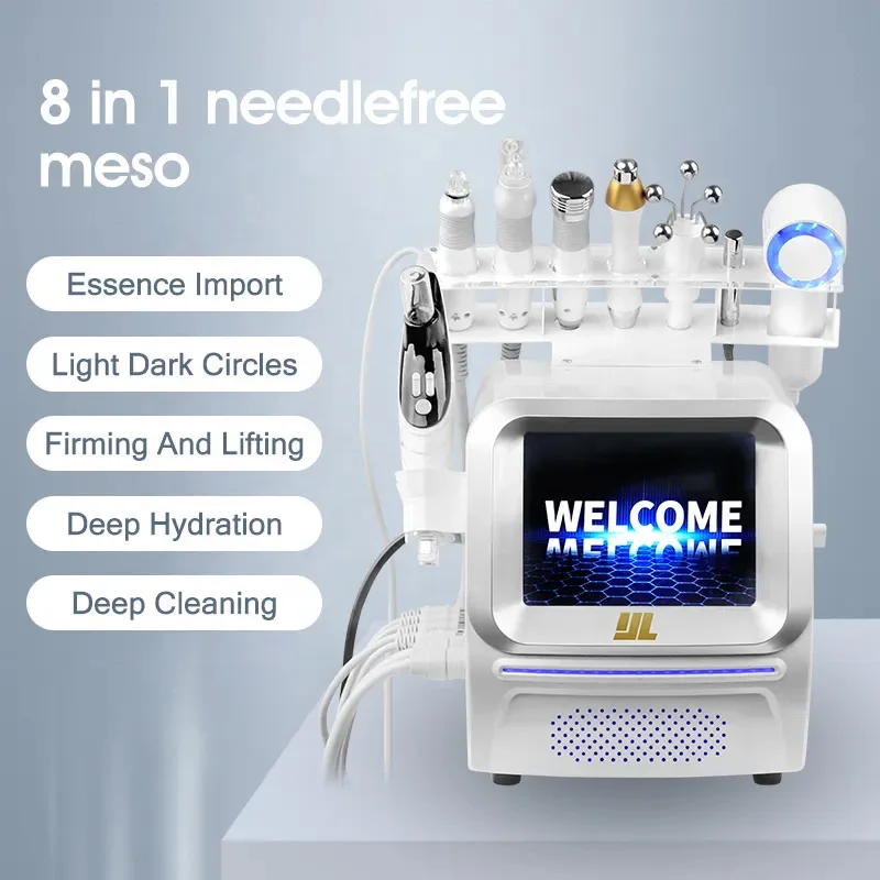 8 In 1 Hydro Dermabrasion Facial Care Aqua Peeling Deep Cleaning Oxygen Spray Diamond Microdermabrasion Portable Spa Machine