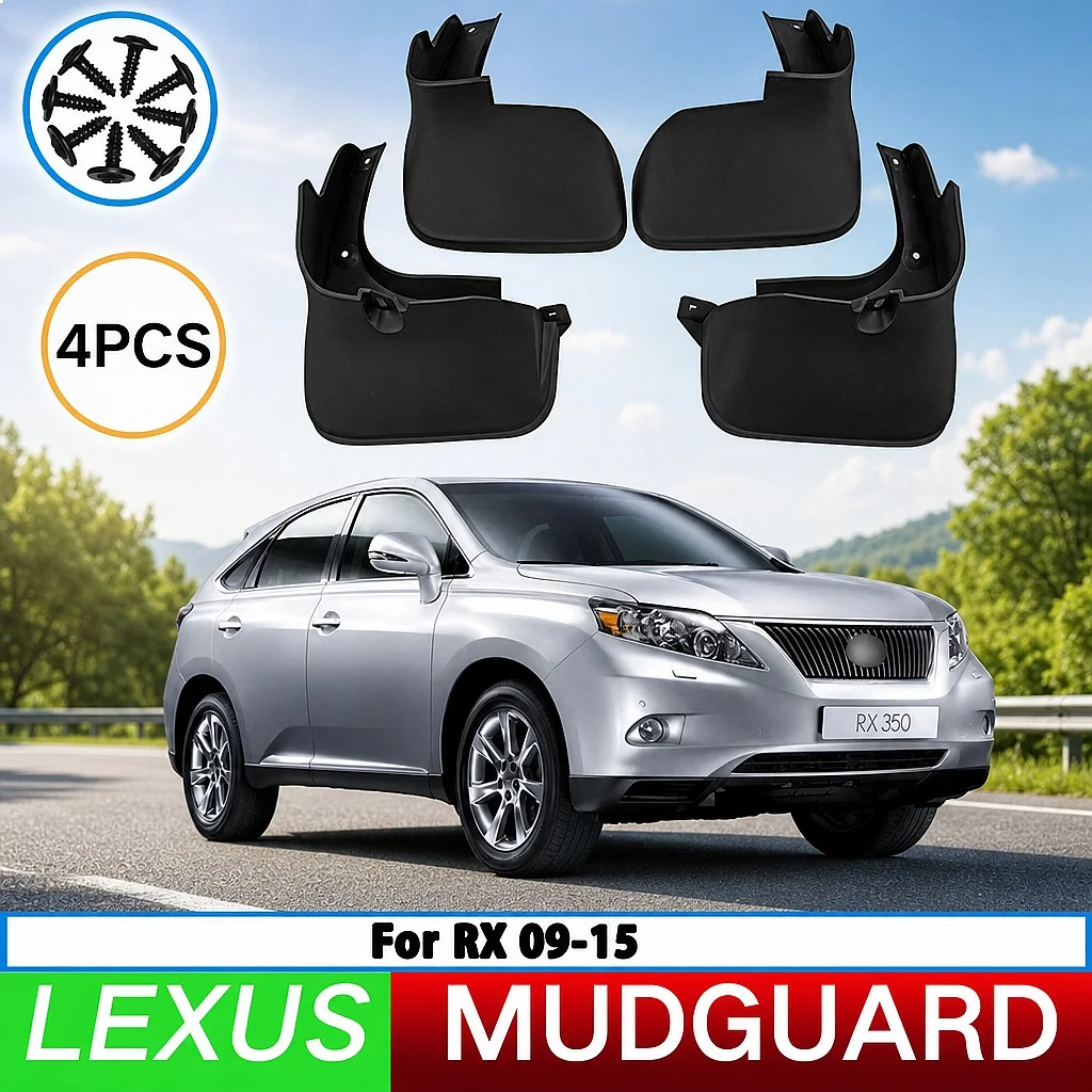 

For Lexus RX 2009-2015 Car Tire Fender Splash Guard Front Rear Wheel Mud Flaps 4pcs