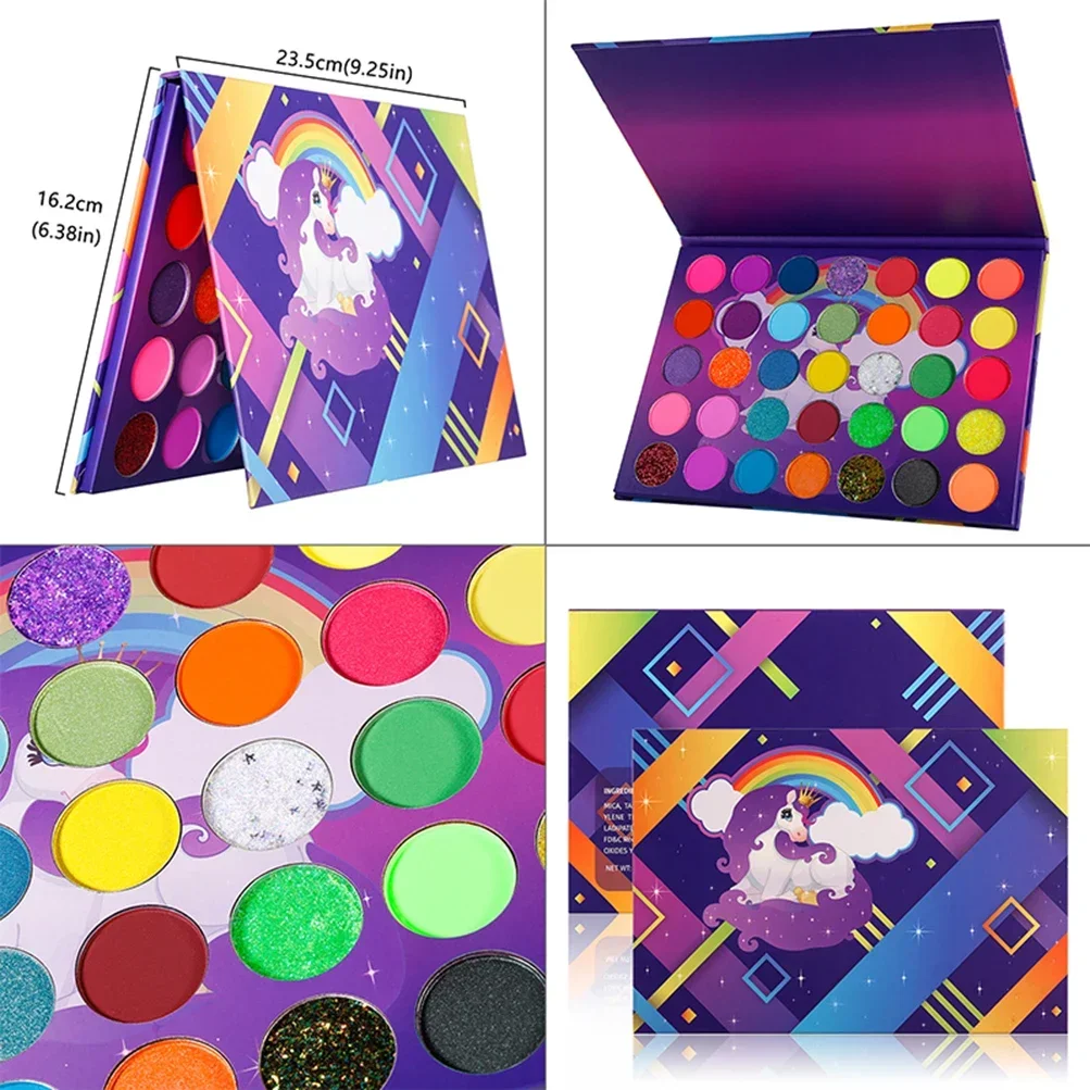 Professional Private Label 35 Colors Eyeshadow Palette Custom Bulk Purple Paper Tray Waterproof Shimmer Matte For Daily Makeup