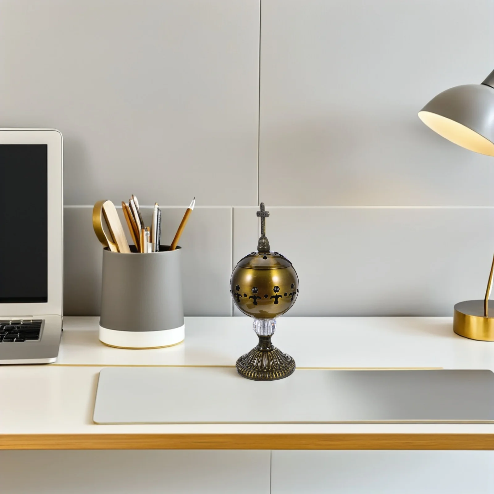 

1 set 1 Set Vintage Charcoal Incense Burner Holder Tongs Ash Catcher Bowl For Home Church Meditation Metal Censer Bakhoor Burner