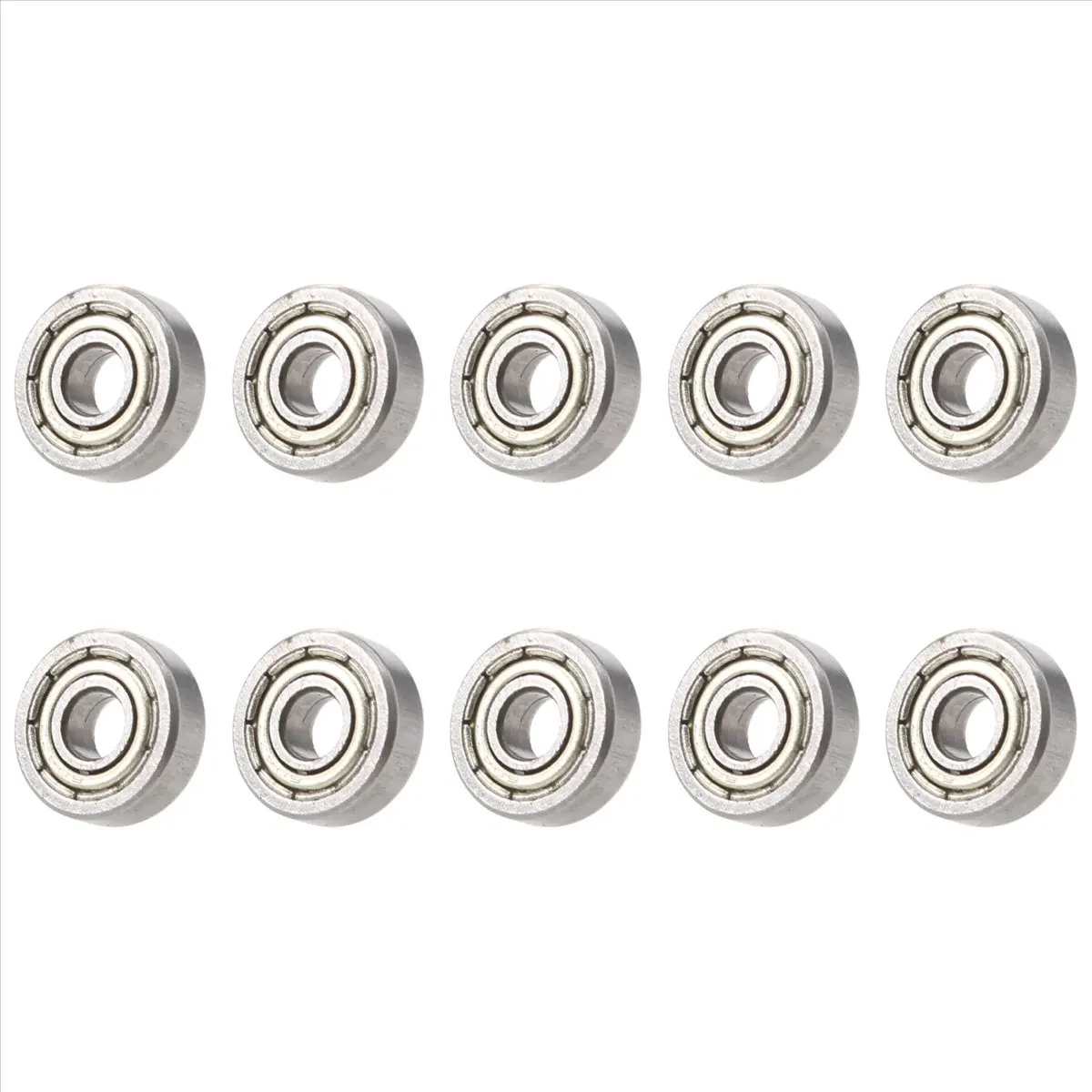 A78I 10pcs Miniature Sealed Metal Shielded Metric Radial Ball Bearing Model: 604 ZZ 4x12x4MM