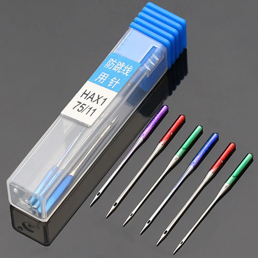 12Pcs Sewing Machine Needles High Durability Hard Structure Regular Point 4 Standard Sizes 9 11 14 16 for Thin Chiffon Cotton