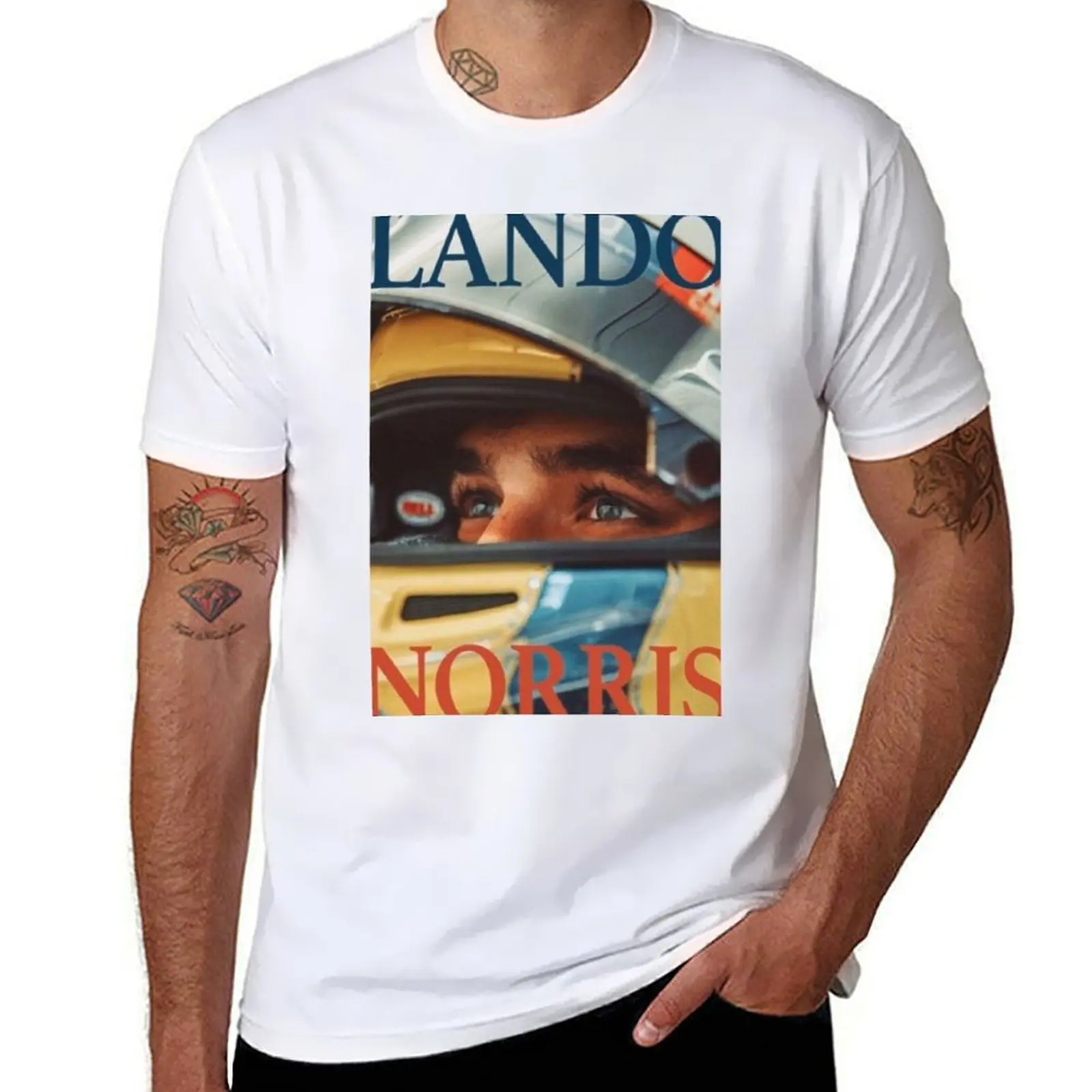 

Lando Norris F1 T-Shirt man t shirt heavy cotton t shirts for man pack cotton T-Shirt