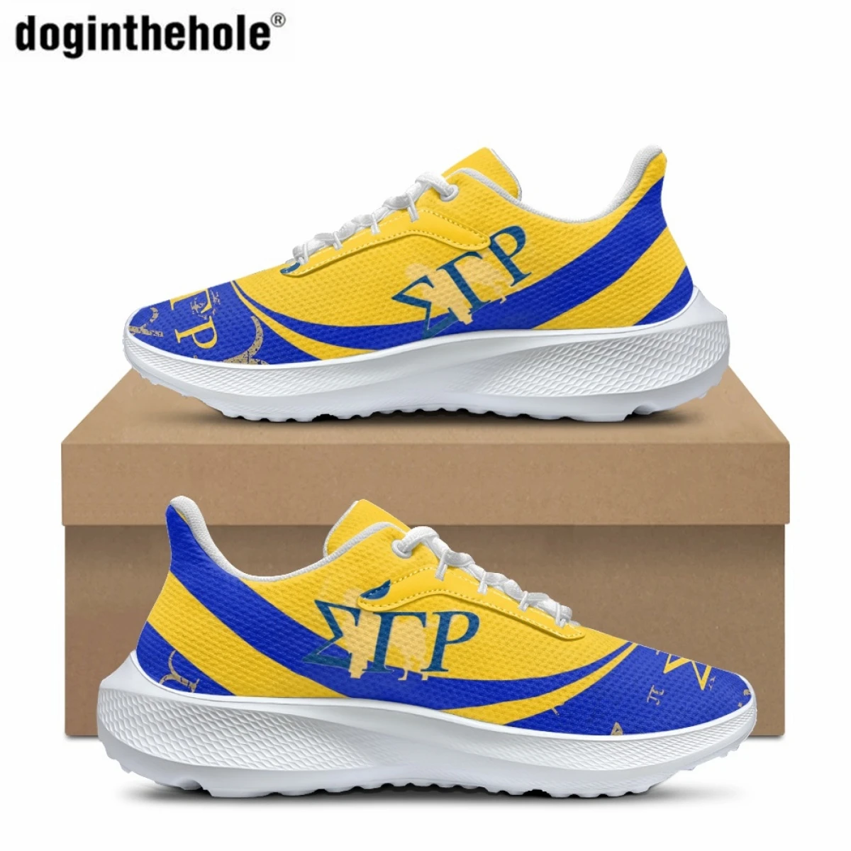 Doginthehole Women's Sneakers New Hot Sigma Gamma Rho Sorority Poodle Print Casual Running Shoes Outdoor Sports Training Shoes