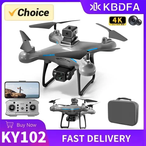 KBDFA KY102 드론 전문 4K HD 카메라 RC 항공 사진 브러시리스 모터 WIFI 리프팅 장애물 회피 RC 쿼드콥터