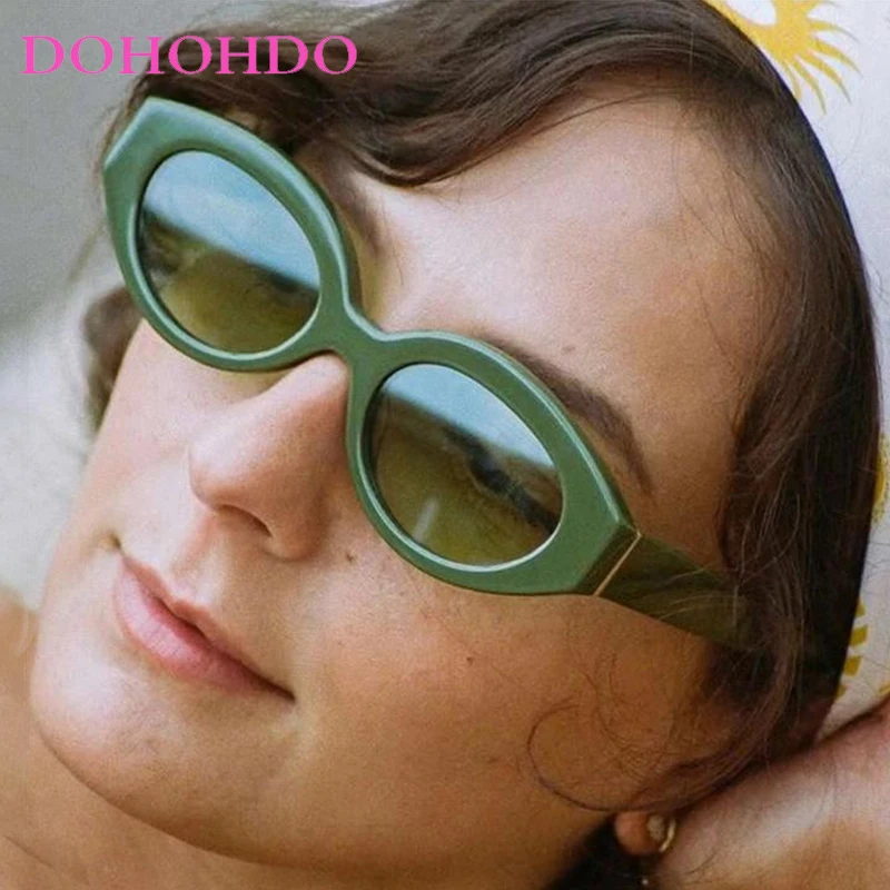 

New Luxury Designer Men Sunglass Vintage Small Frame Oval Women's Sunglasses Outdoor Traveling Ladies Shade Lentes UV400 Lunette