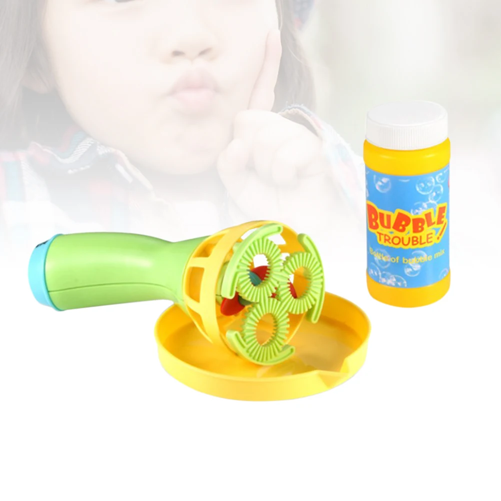 Electric Fan Bubble Machine for Children Maker Toy Blowing Kids Bubbles Soak Water
