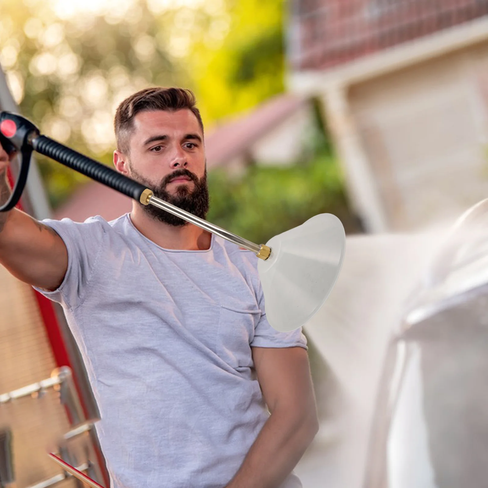 

1 Set Of Fan Nozzle Splash Guard High Pressure Washer Accessory Durable For Car Washing Household Cleaning Garden Watering Hose