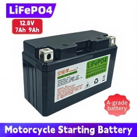 LiFePO4 Motorcycle Battery 12V 7Ah 9Ah Motorcycle Motor Starter Battery BMS Lithium Phosphate Scooter Engine Battery For ATV UTV
