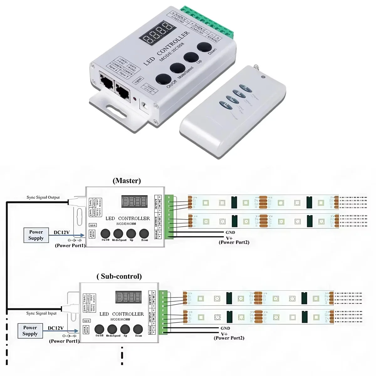 DC 5V 12V 24V Controller As Shown In The Picture RGB LED Pixel Controller Brightness Adjustment Feature For Interior Decoration