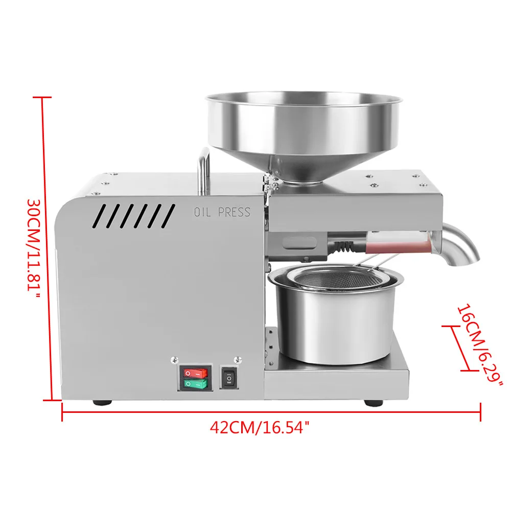 Automatic Oil Press Machine Stainless Steel Presser Intelligent Control 110V