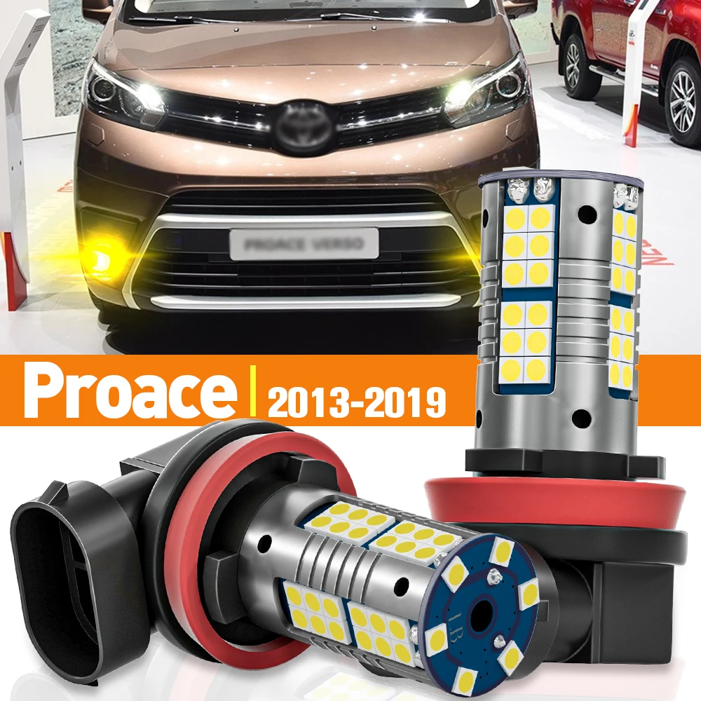 

2 шт. светодиодные противотуманные фары для Toyota Proace 2013-2019 2014 2015 2016 2017 2018 аксессуары лампа Canbus