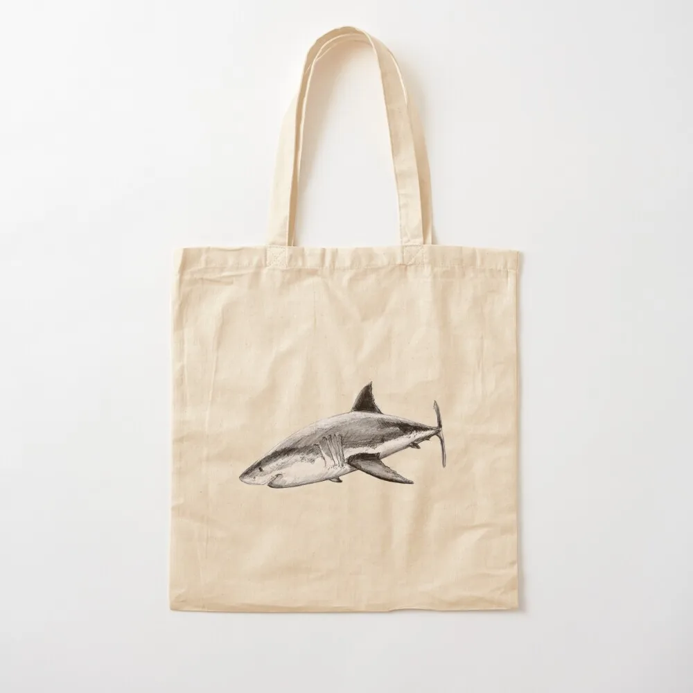 

Great white shark Tote Bag shopping bag logo Shopper Cloth bag tote men Canvas Tote